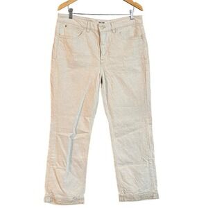 Salsa Jeans Faith Straight Leg Beige Oatmeal Cotton Linen Blend Jeans W34 L32